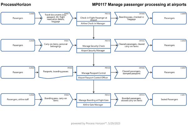 Manage flight passenger processing