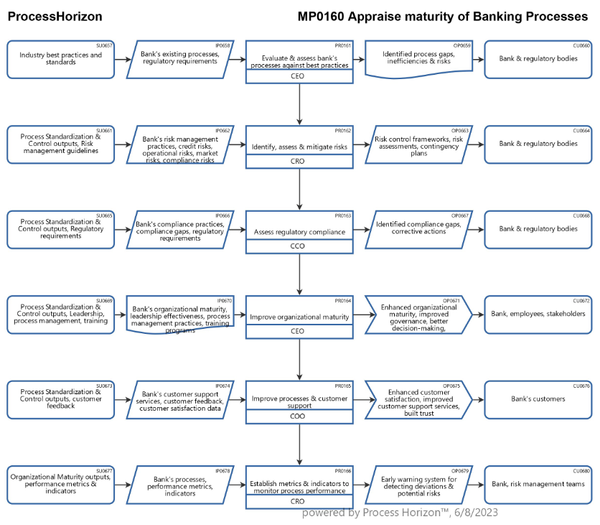 Appraise maturity of vital Banking Processes